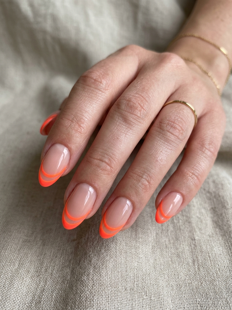 Neon French mit Doppellinie